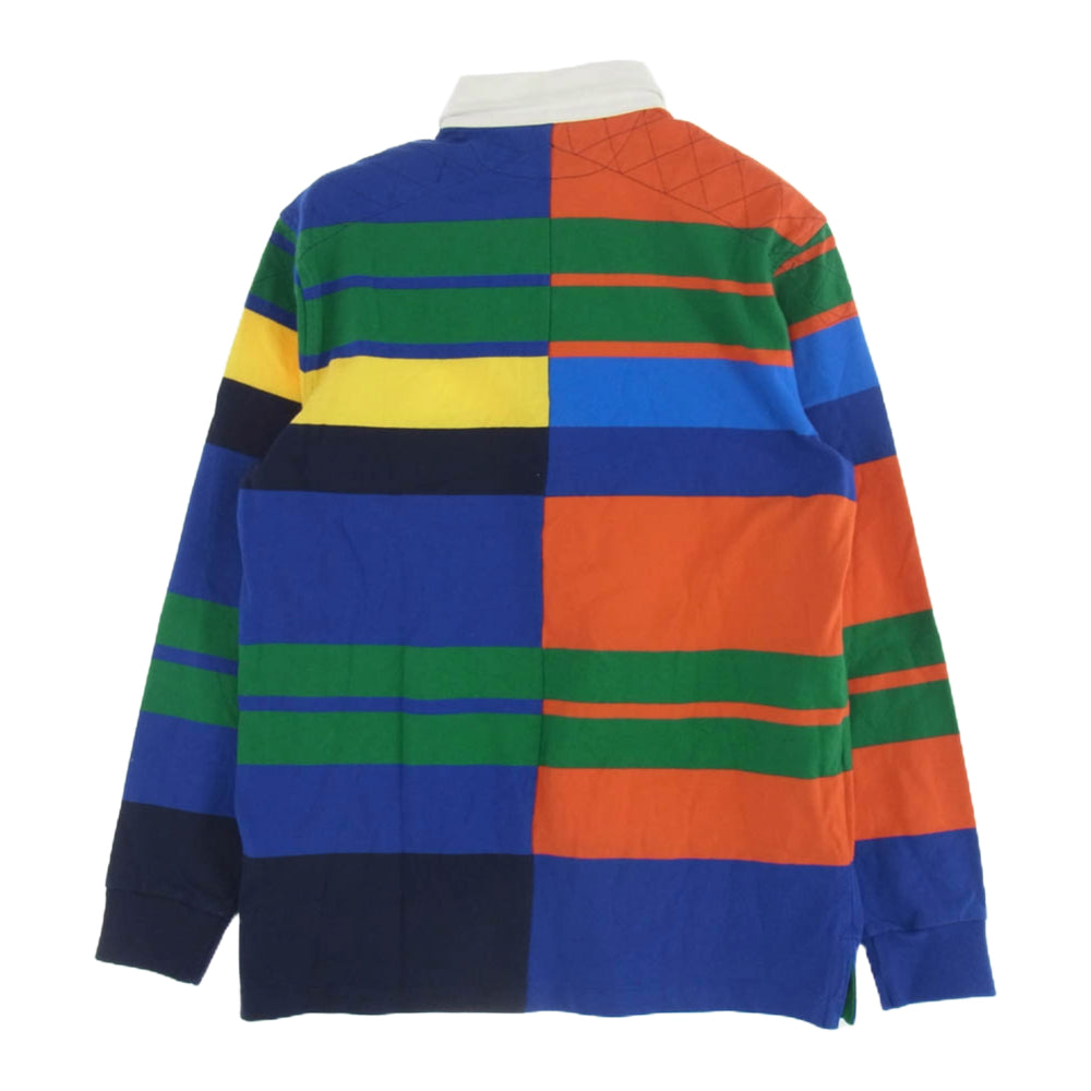 ラルフローレン パッチワーク　ラガーシャツ　マルチカラー　Lサイズ ラルフローレン パッチワーク ラガーシャツ マルチカラー Lサイズ