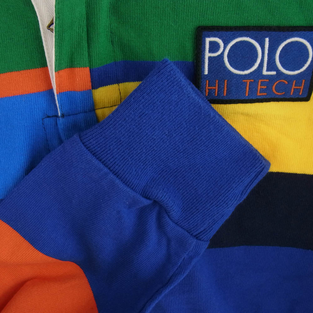 POLO RALPH LAUREN ポロ・ラルフローレン 復刻 HI TECH マルチボーダー ラガーシャツ 長袖 マルチカラー系 S【中古】