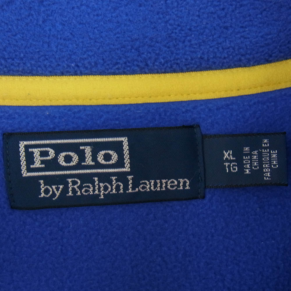 POLO RALPH LAUREN ポロ・ラルフローレン 復刻 HI TECH ハーフボタン プルオーバー フリース ジャケット マルチカラー系 XL【中古】