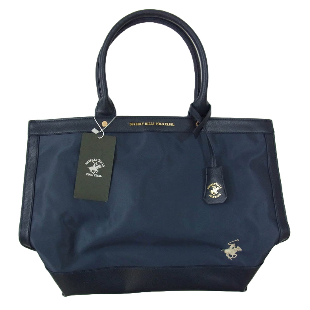 ビバリーヒルズポロクラブ Tote Bag トートバッグ Navy ネイビー系【美品】【中古】