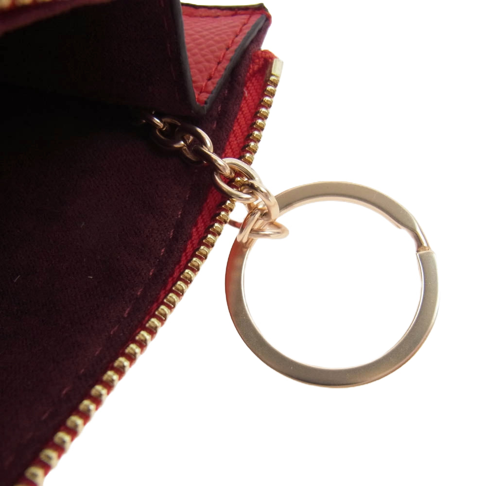 COACH コーチ 88250 IMF8Q MINI SKINNY ID CASE ミニ スキニー IDケース カードケース パスケース 定期入れ レッド系【極上美品】【中古】