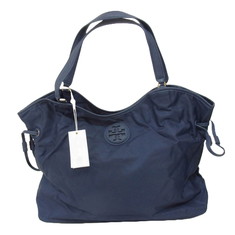 Tory Burch トリーバーチ 43512 Tote Bag トートバッグ ナイロン ネイビー系【極上美品】【中古】