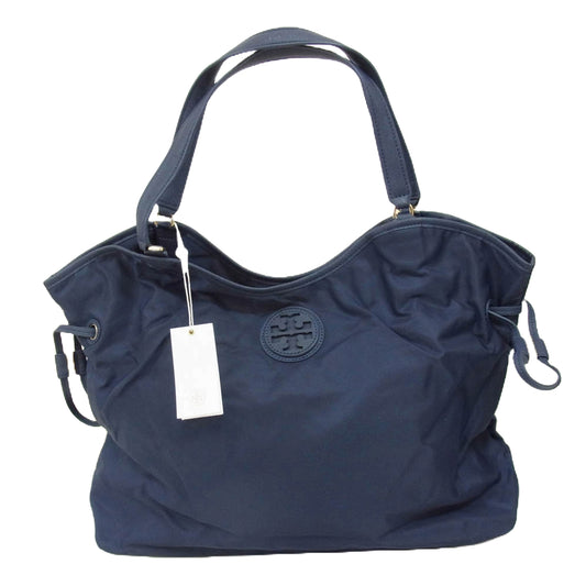 Tory Burch トリーバーチ 43512 Tote Bag トートバッグ ナイロン ネイビー系【極上美品】【中古】