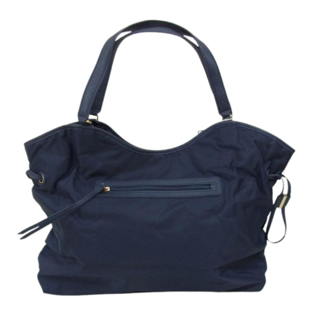 Tory Burch トリーバーチ 43512 Tote Bag トートバッグ ナイロン ネイビー系【極上美品】【中古】