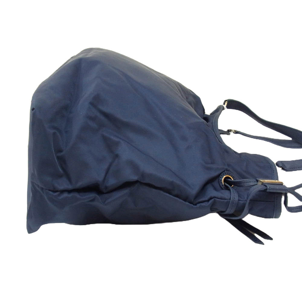 Tory Burch トリーバーチ 43512 Tote Bag トートバッグ ナイロン ネイビー系【極上美品】【中古】