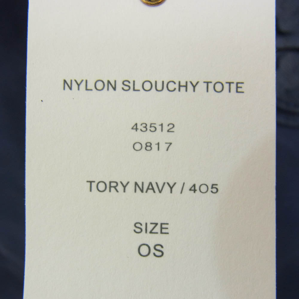 Tory Burch トリーバーチ 43512 Tote Bag トートバッグ ナイロン ネイビー系【極上美品】【中古】