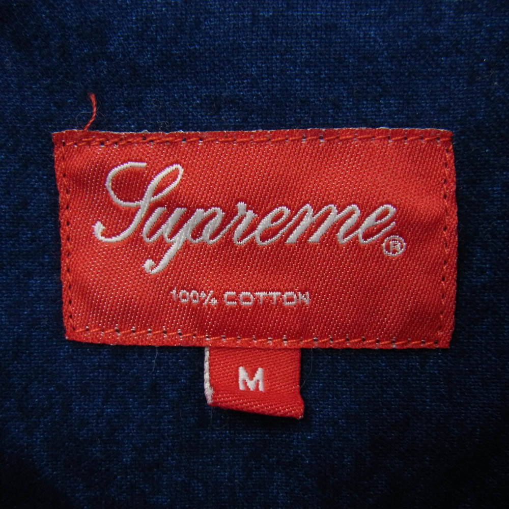 Supreme シュプリーム 14AW Utility Flannel Shirt ユーティリティ フランネル シャツ ブルー系 M【中古】