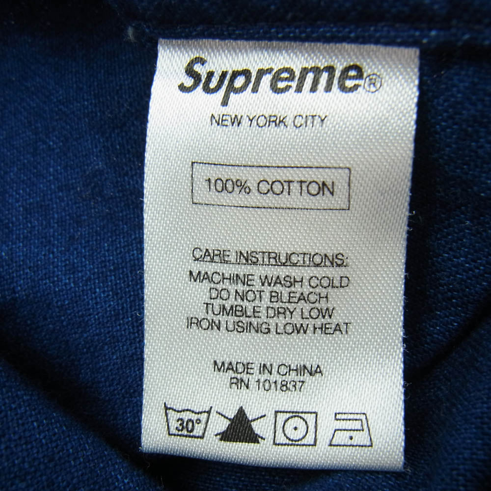 Supreme シュプリーム 14AW Utility Flannel Shirt ユーティリティ フランネル シャツ ブルー系 M【中古】