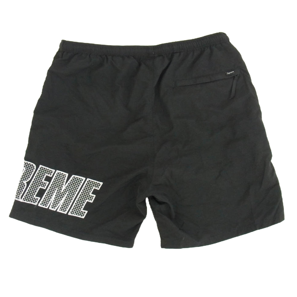 Supreme シュプリーム 19SS Logo Applique Water Short ロゴ アップリケ ウォーター ショーツ ブラック系 S【中古】