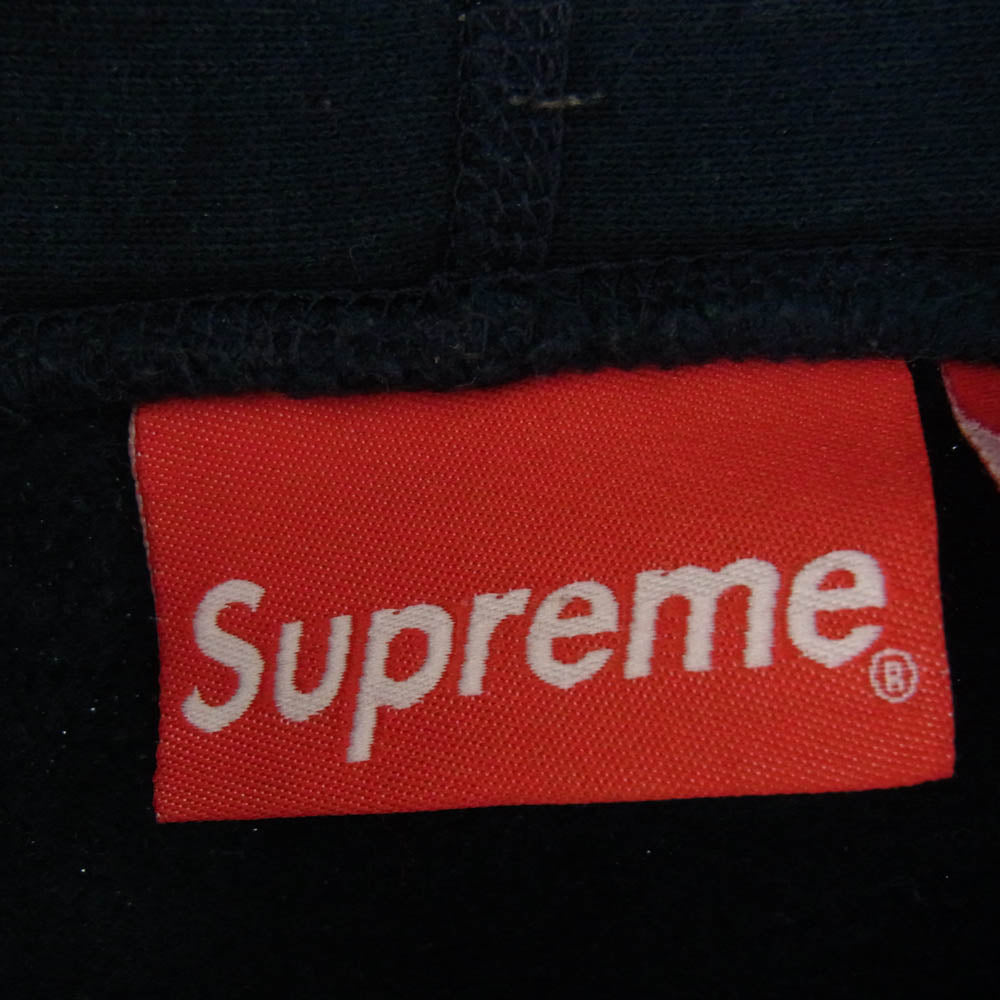 Supreme シュプリーム 17SS Sleeve Patch Hooded Sweatshirt スリーブ パッチ フーディ スウェット パーカー ネイビー系 M【中古】