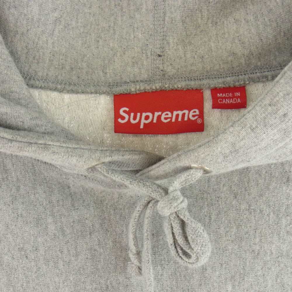 Supreme シュプリーム 15SS Classic Logo Hooded Sweatshirt クラシック ロゴ スウェット グレー系 L【中古】