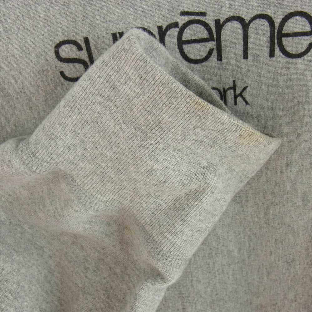 Supreme シュプリーム 15SS Classic Logo Hooded Sweatshirt クラシック ロゴ スウェット グレー系 L【中古】