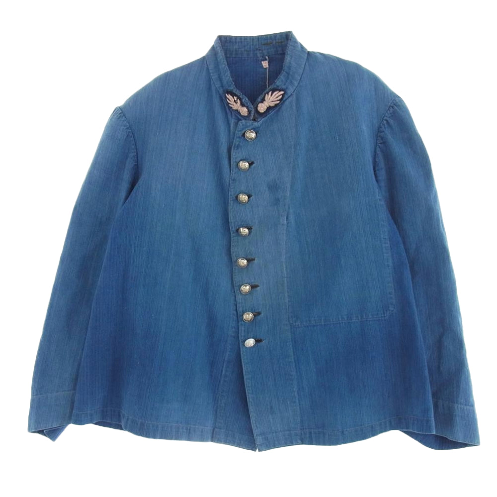 ヴィンテージ 1900s～ French fireman jacket フレンチ ファイヤーマン ジャケット インディゴブルー系 表記サイズ無し【中古】