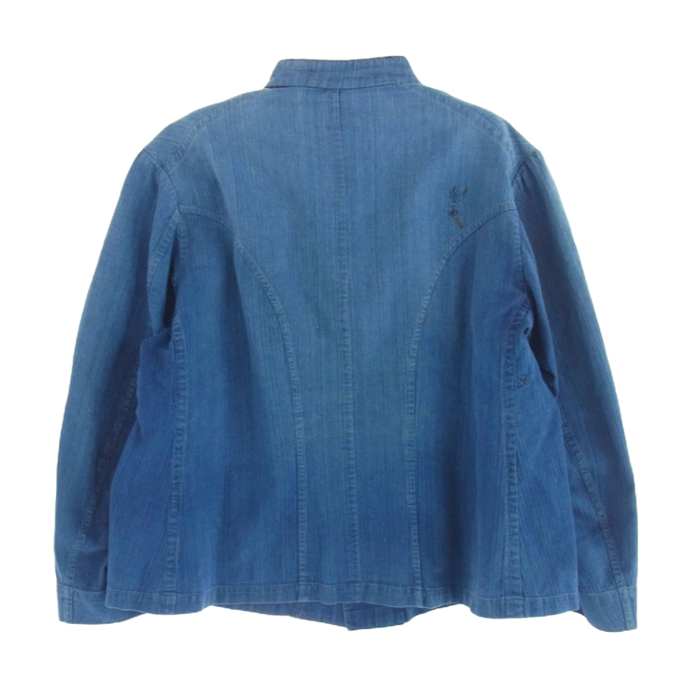 ヴィンテージ 1900s～ French fireman jacket フレンチ ファイヤーマン ジャケット インディゴブルー系 表記サイズ無し【中古】