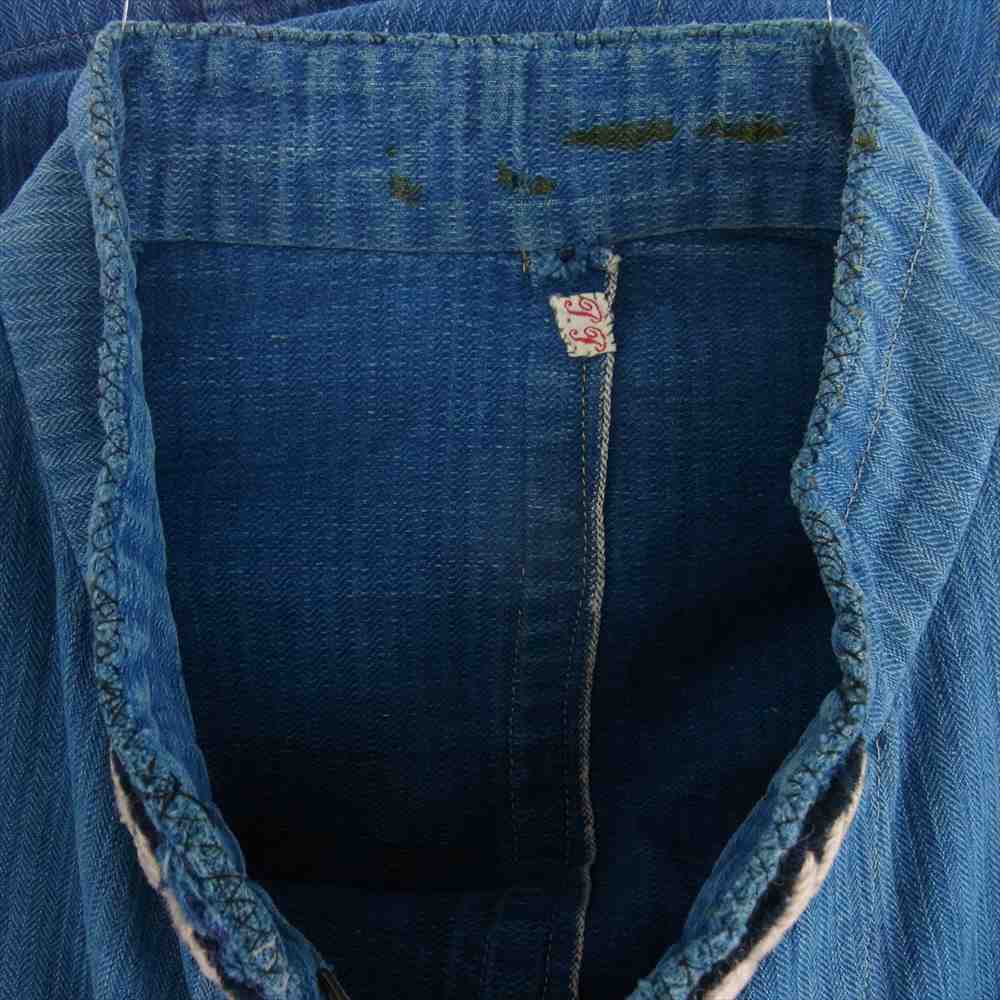 ヴィンテージ 1900s～ French fireman jacket フレンチ ファイヤーマン ジャケット インディゴブルー系 表記サイズ無し【中古】
