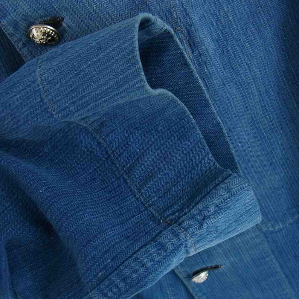 ヴィンテージ 1900s～ French fireman jacket フレンチ ファイヤーマン ジャケット インディゴブルー系 表記サイズ無し【中古】