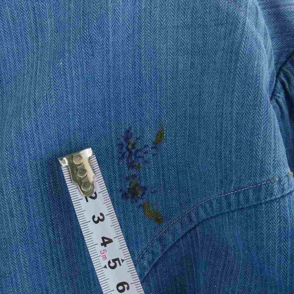 ヴィンテージ 1900s～ French fireman jacket フレンチ ファイヤーマン ジャケット インディゴブルー系 表記サイズ無し【中古】