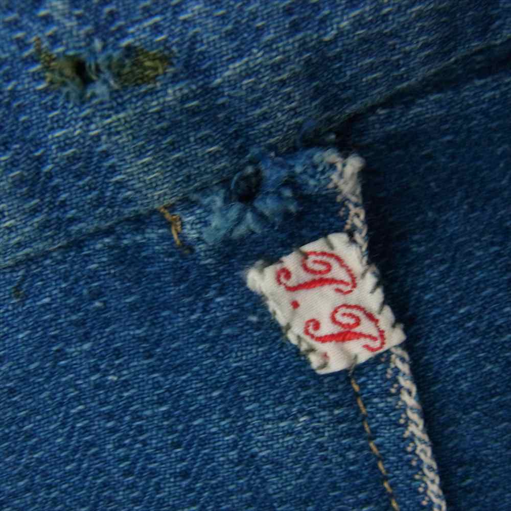 ヴィンテージ 1900s～ French fireman jacket フレンチ ファイヤーマン ジャケット インディゴブルー系 表記サイズ無し【中古】