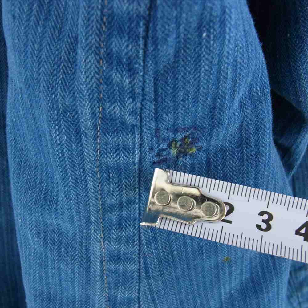 ヴィンテージ 1900s～ French fireman jacket フレンチ ファイヤーマン ジャケット インディゴブルー系 表記サイズ無し【中古】