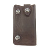 CHROME HEARTS クロムハーツ（原本無） KEY CASE クロスボールボタン レザー キーケース ブラウン系【中古】