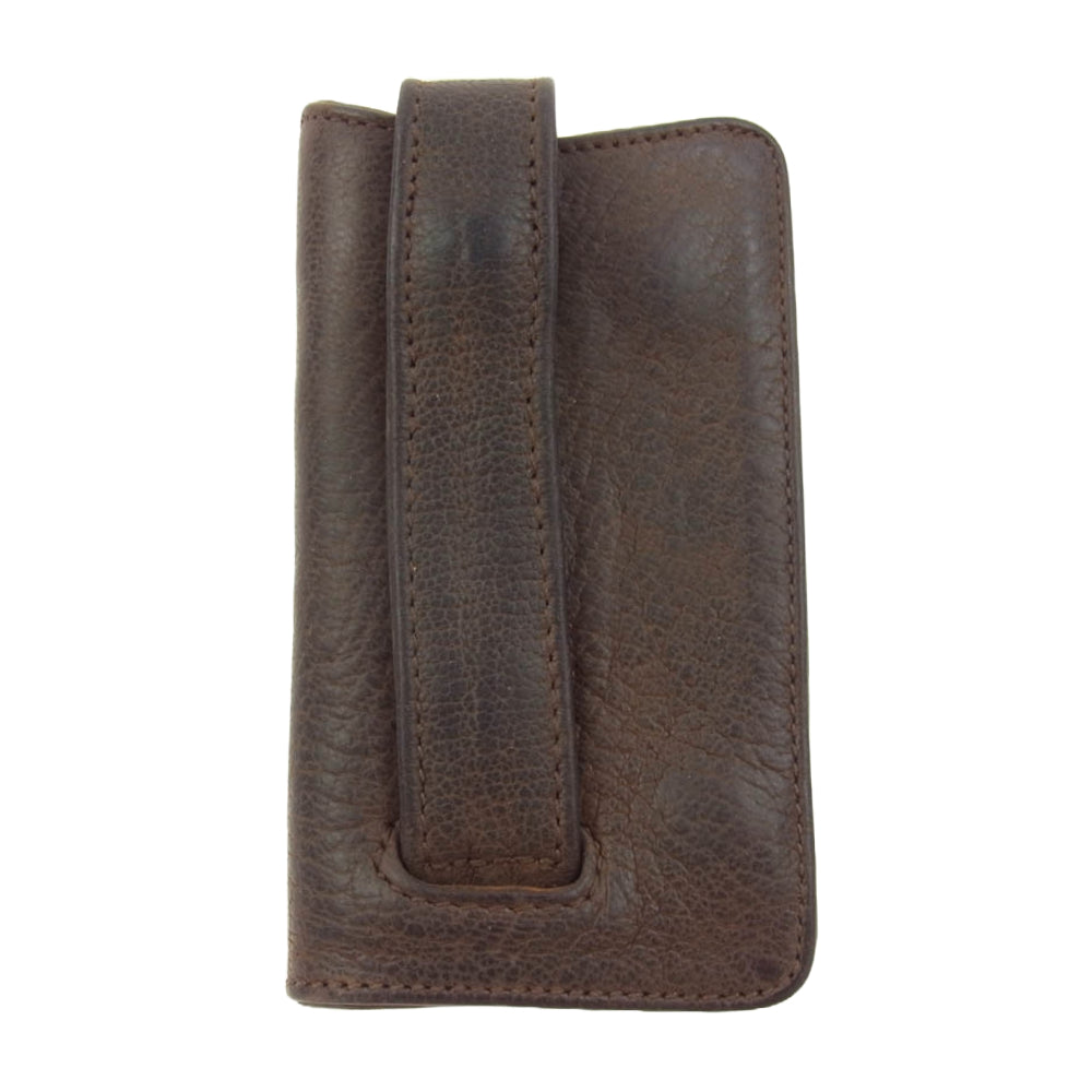 CHROME HEARTS クロムハーツ（原本無） KEY CASE クロスボールボタン レザー キーケース ブラウン系【中古】