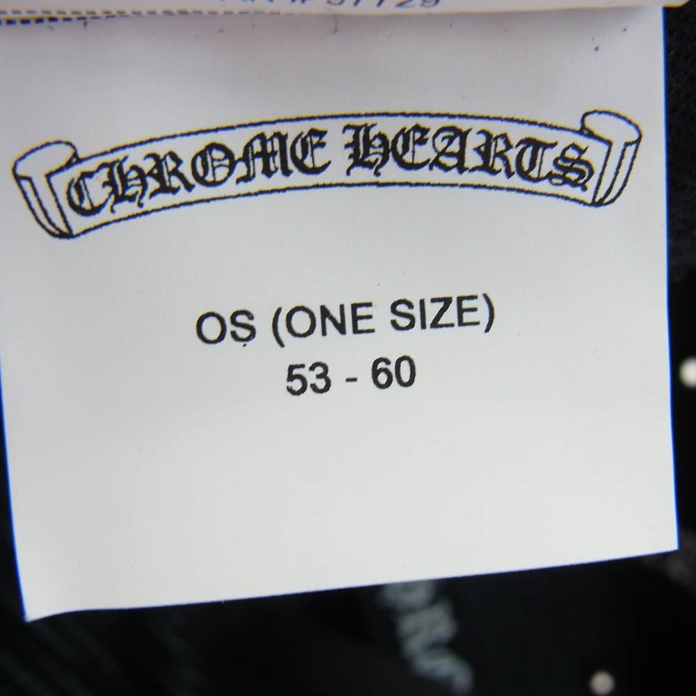 CHROME HEARTS クロムハーツ（原本無） ダガー刺繍 クロスボール スクロールラベル デニム 6パネル キャップ ブラック系【中古】