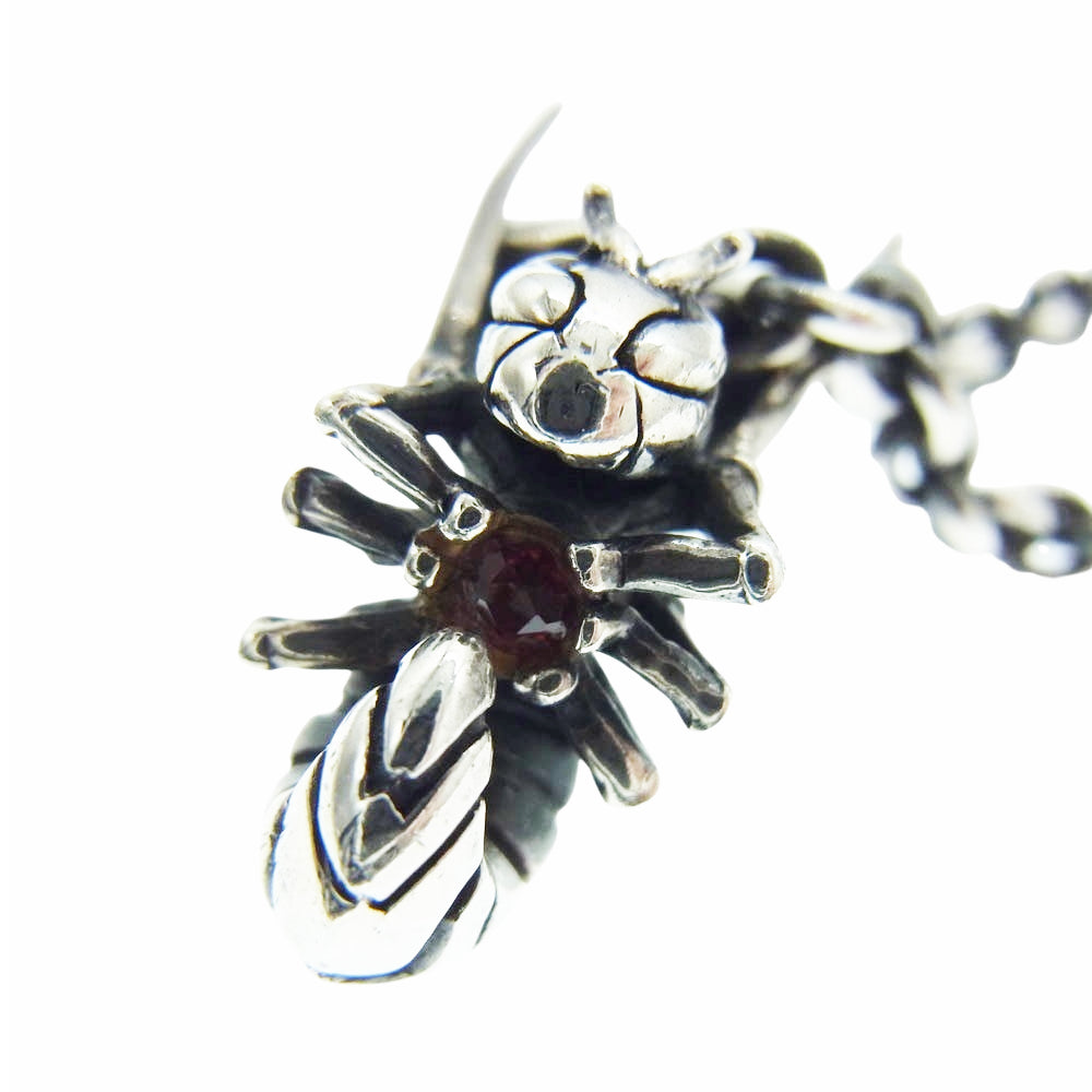 マーズ 蜂 ビー 石付 シルバー ネックレス シルバー系【中古】