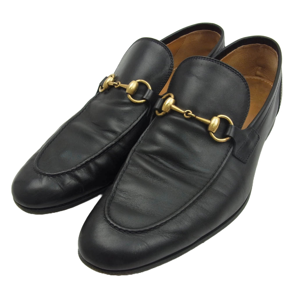 GUCCI グッチ 406994 ホースビット ローファー ビジネス シューズ ブラック系 8【中古】