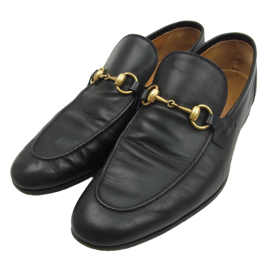 GUCCI グッチ 406994 ホースビット ローファー ビジネス シューズ ブラック系 8【中古】