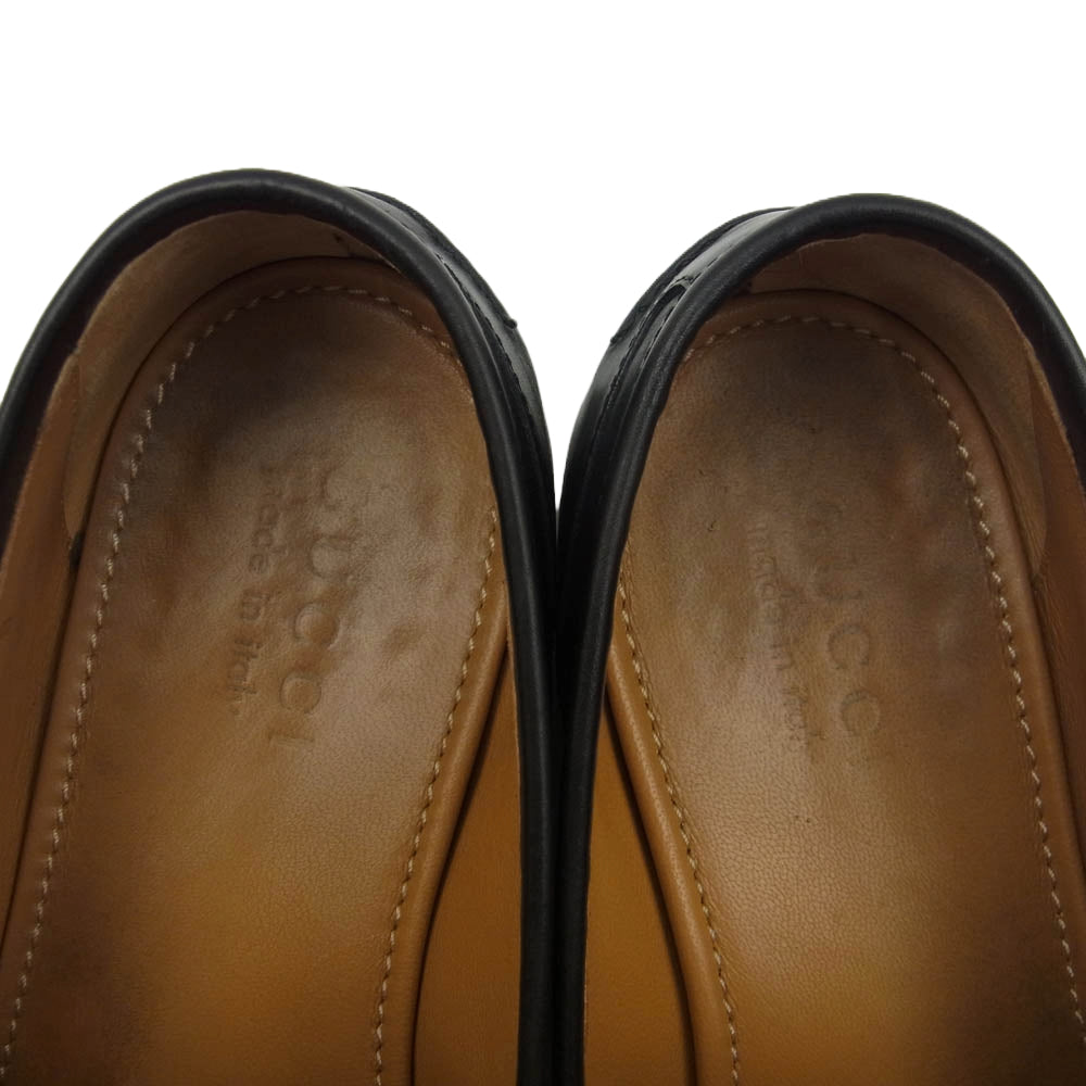 GUCCI グッチ 406994 ホースビット ローファー ビジネス シューズ ブラック系 8【中古】