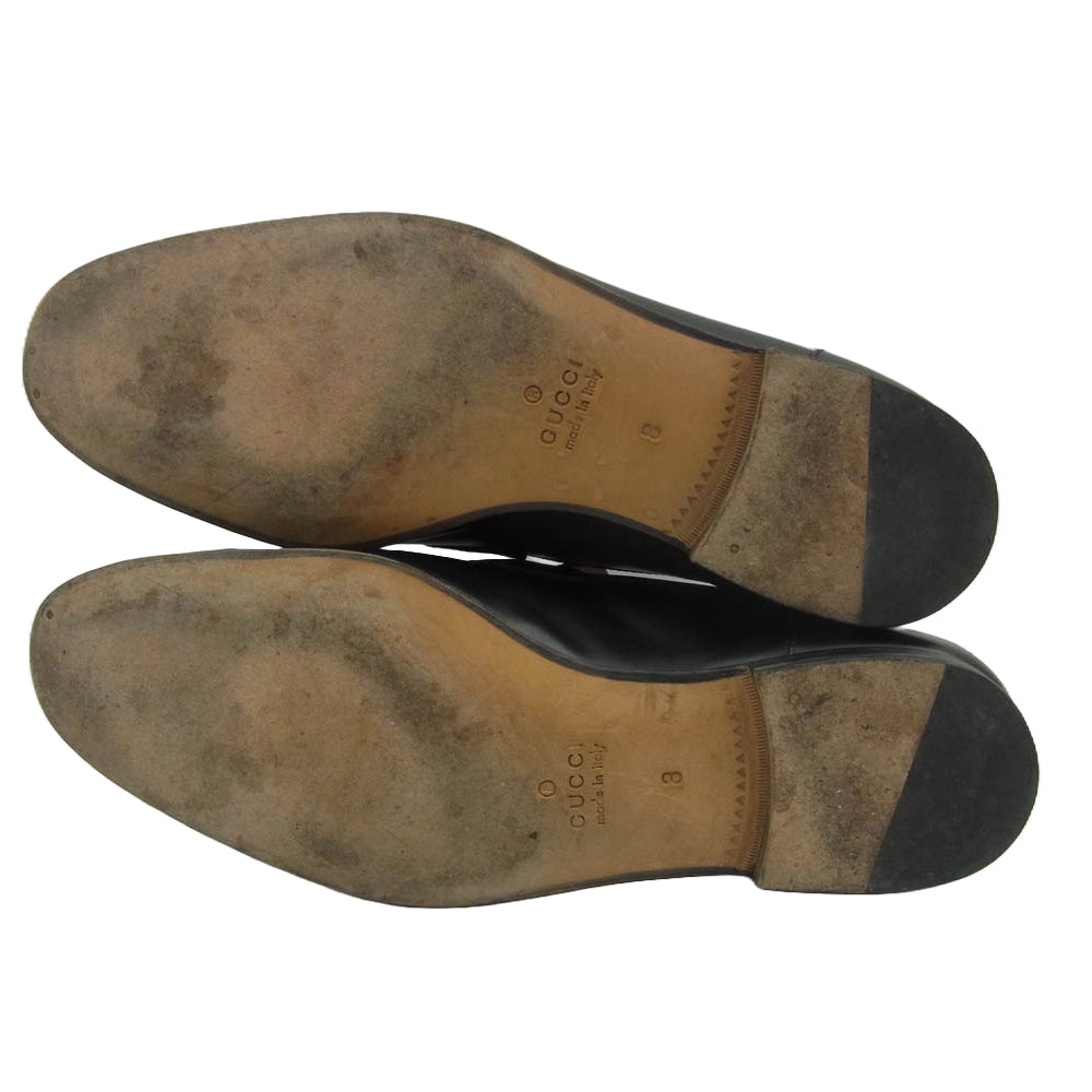 GUCCI グッチ 406994 ホースビット ローファー ビジネス シューズ ブラック系 8【中古】