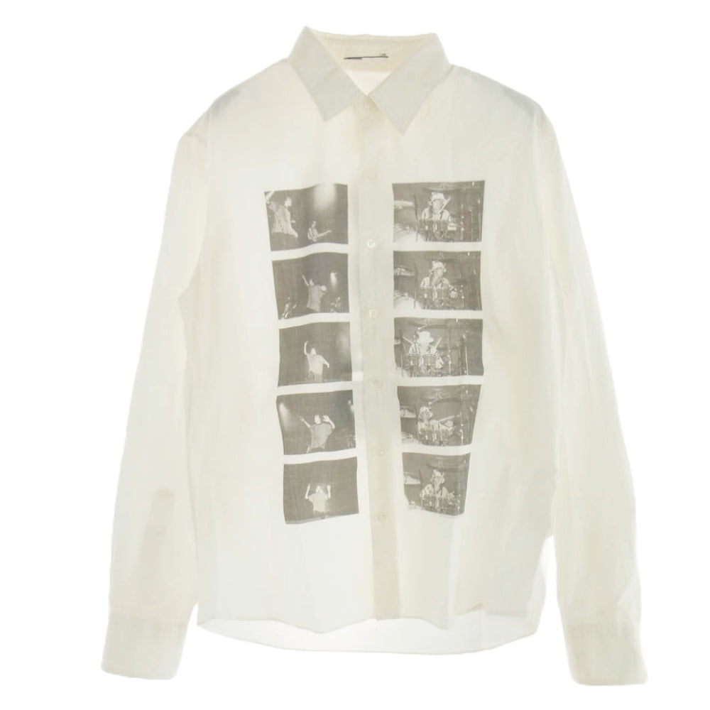 LAD MUSICIAN ラッドミュージシャン 2307-153 THE STONE ROSES ストーンローゼス フォトプリント シャツ 長袖 ホワイト系 44【中古】