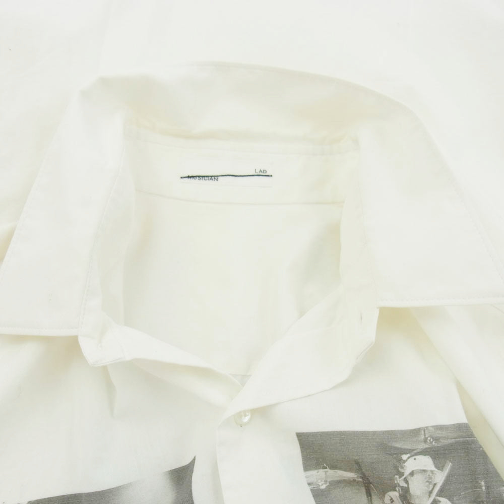 LAD MUSICIAN ラッドミュージシャン 2307-153 THE STONE ROSES ストーンローゼス フォトプリント シャツ 長袖 ホワイト系 44【中古】