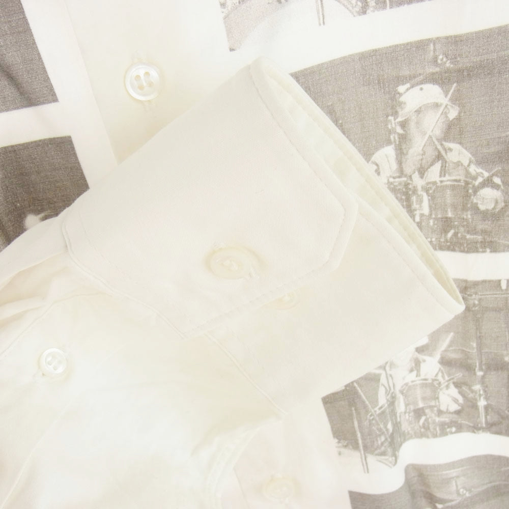 LAD MUSICIAN ラッドミュージシャン 2307-153 THE STONE ROSES ストーンローゼス フォトプリント シャツ 長袖 ホワイト系 44【中古】