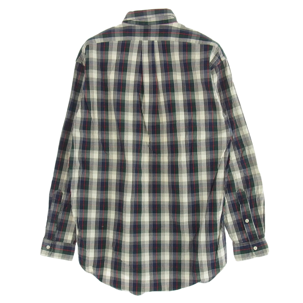 POLO RALPH LAUREN ポロ・ラルフローレン ボタンダウン チェック柄 シャツ 長袖 グリーン系 M【中古】