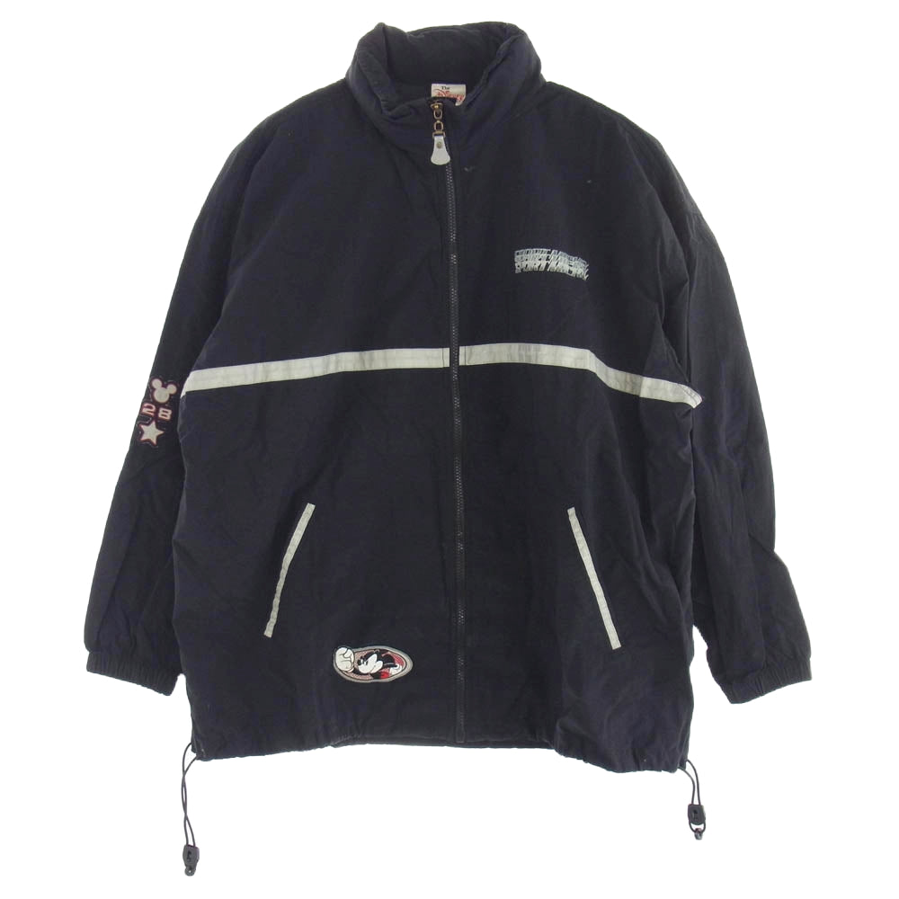 ディズニー 90's～00's ワッペンデザイン ナイロン ジャケット ブラック系 XL【中古】