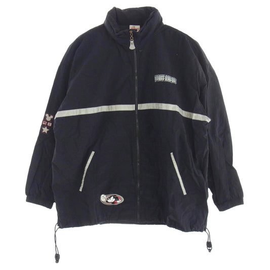 ディズニー 90's～00's ワッペンデザイン ナイロン ジャケット ブラック系 XL【中古】
