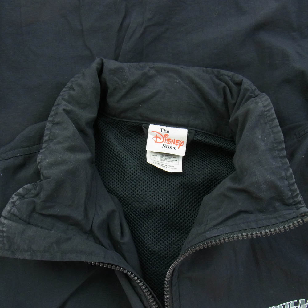 ディズニー 90's～00's ワッペンデザイン ナイロン ジャケット ブラック系 XL【中古】
