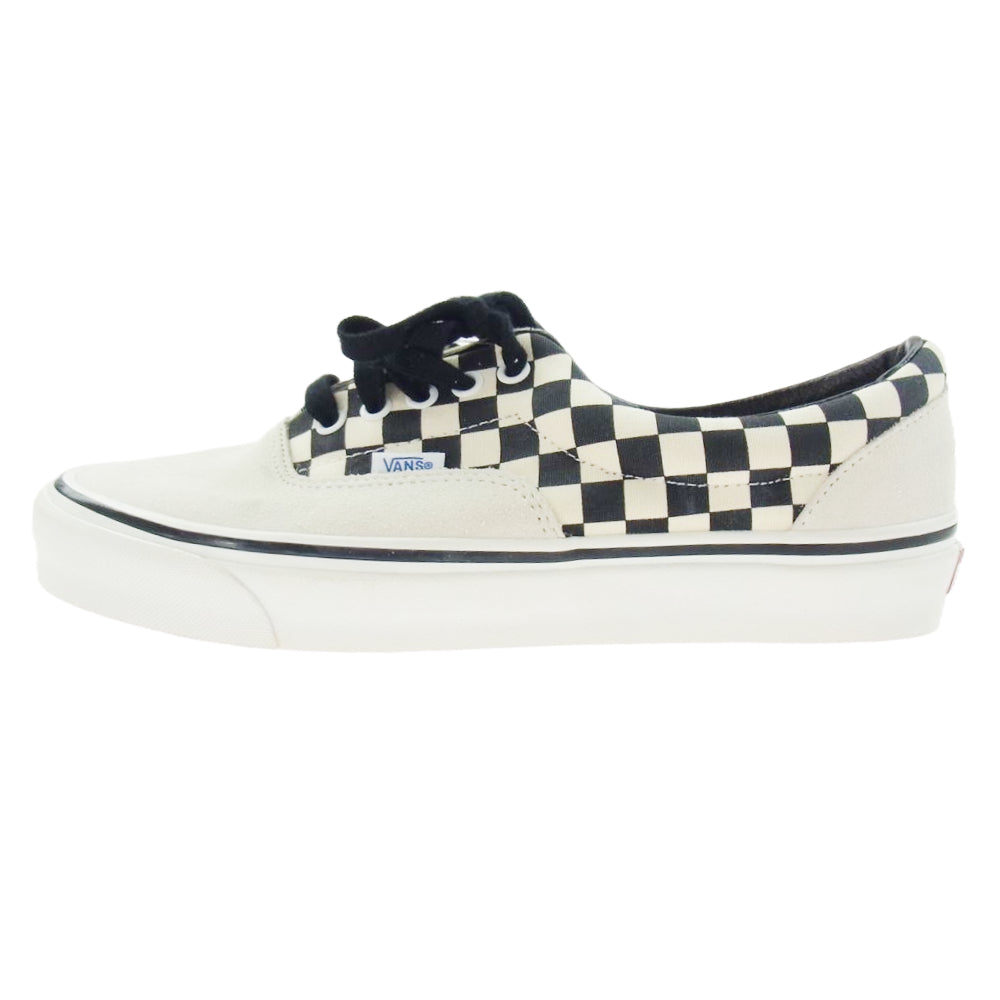 VANS バンズ 508731 ERA Style 95 ANAHEIM FACTORY COLLECTION アナハイム ファクトリー コレクション スカル パイレーツ チェック スニーカー オフホワイト系 ブラック系 28cm【美品】【中古】
