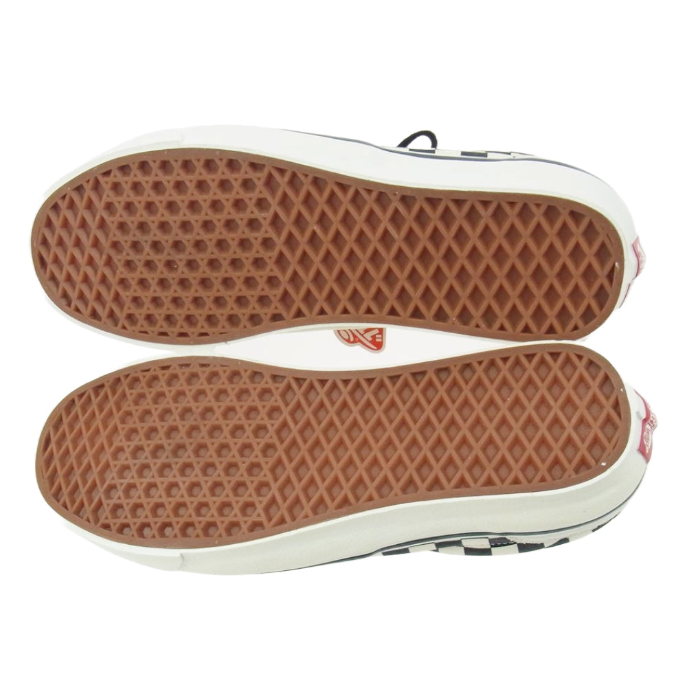 VANS バンズ 508731 ERA Style 95 ANAHEIM FACTORY COLLECTION アナハイム ファクトリー コレクション スカル パイレーツ チェック スニーカー オフホワイト系 ブラック系 28cm【美品】【中古】