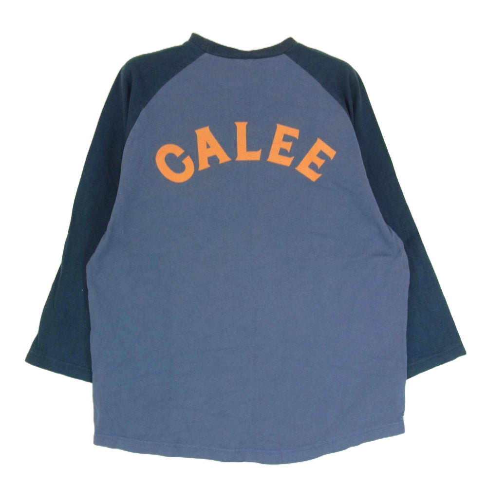 CALEE キャリー プリント ラグラン Ｔシャツ カットソー ネイビー系 M【中古】