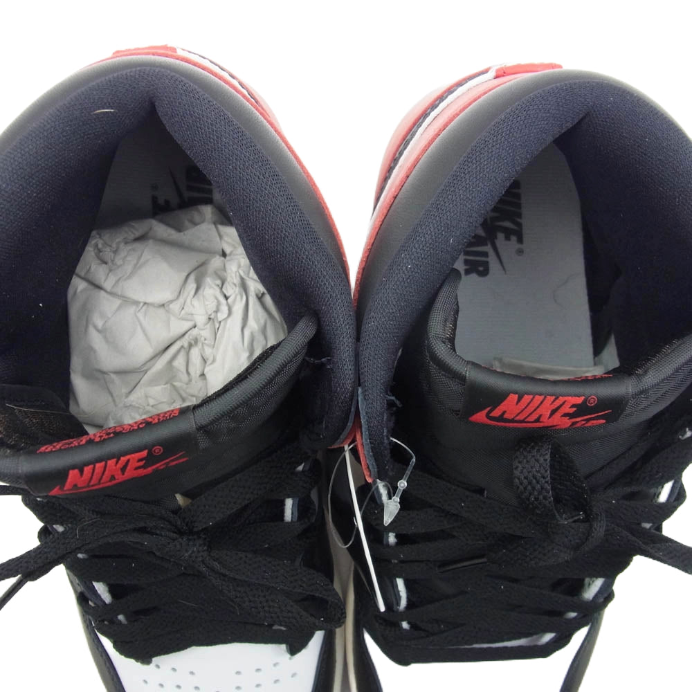 NIKE ナイキ DZ5485-106 Air Jordan 1 Retro High OG Black Toe Reimagined エアジョーダン1 レトロ ハイ OG ブラックトゥリイマジンド ホワイト系 ブラック系 レット系 26cm【極上美品】【中古】