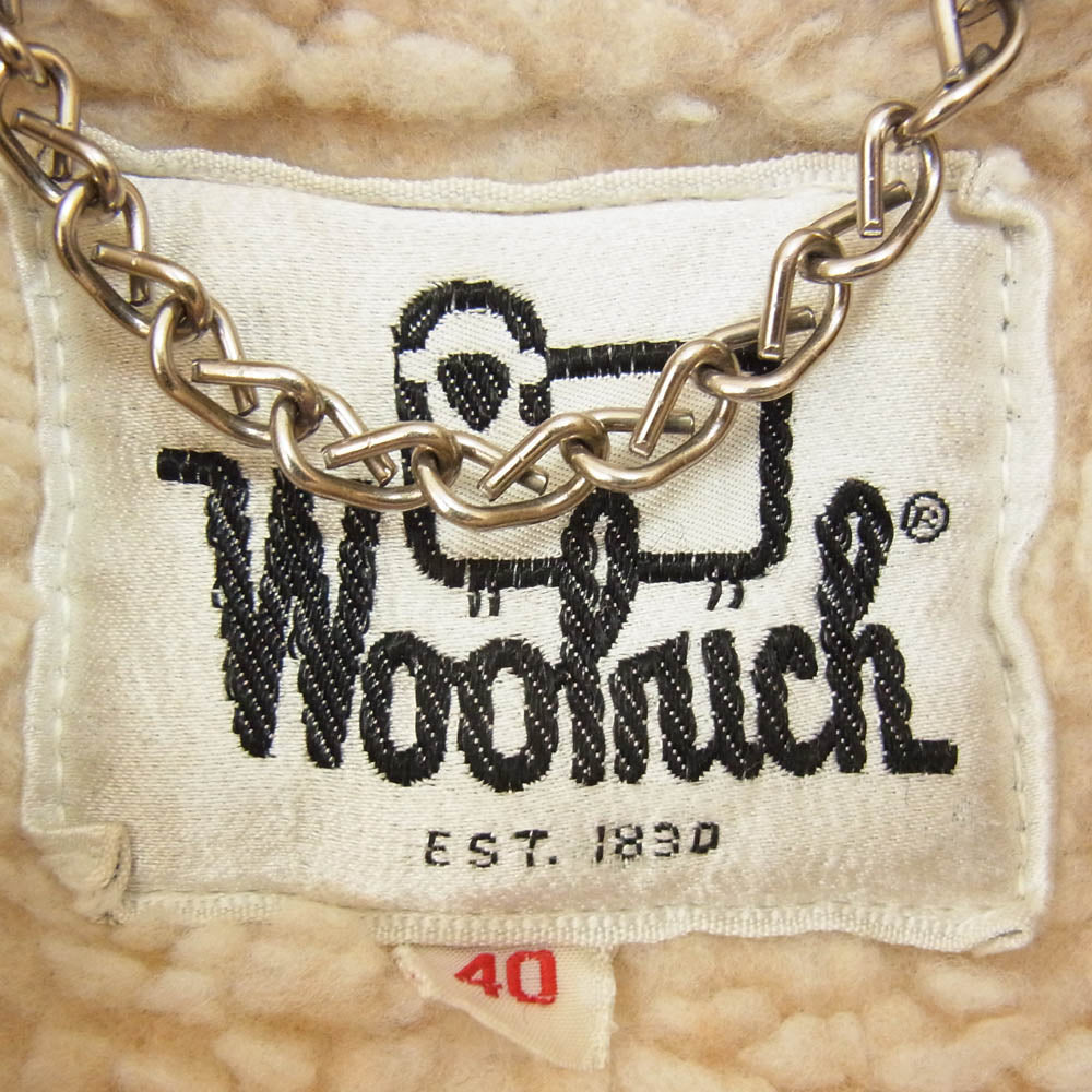 WOOLRICH ウールリッチ ライナー ボア ダック コート ホワイト オフホワイト系 40【中古】