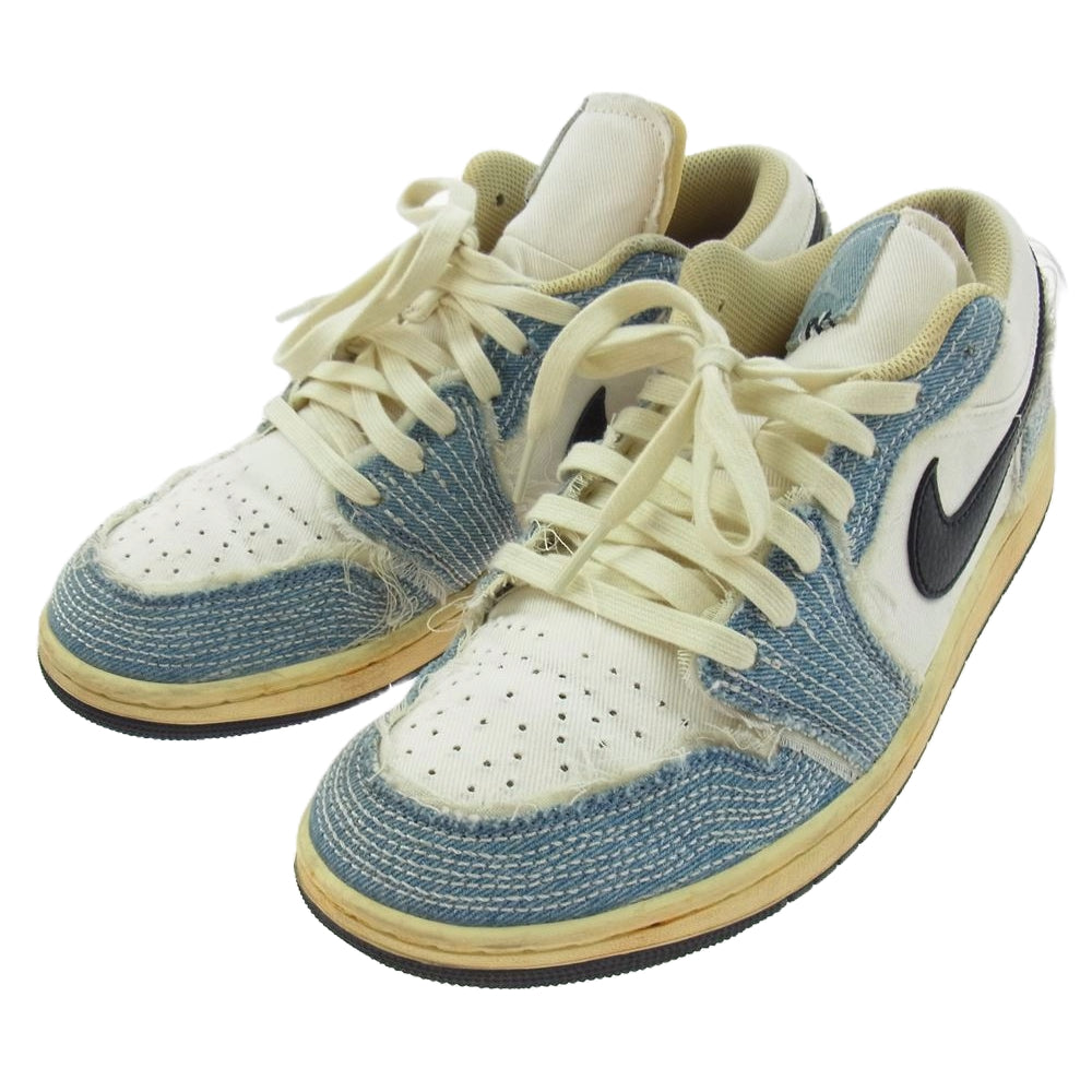 NIKE ナイキ FN7670-493 Air Jordan 1 Low SE World Make Japan エアジョーダン1 ロー ワールド メイク ジャパン ライトブルー系 ホワイト系 28cm【中古】