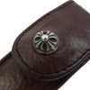 CHROME HEARTS クロムハーツ（原本無） CRS BALL TOOTHPICK CASE トゥースピックケース 爪ようじ入れ レザー ポーチ ブラウン系【中古】