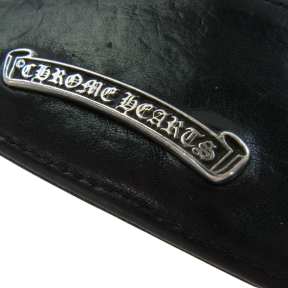 CHROME HEARTS クロムハーツ（原本無） DOUBLE SIDE ダブルサイド レザー カードケース ブラック系【中古】