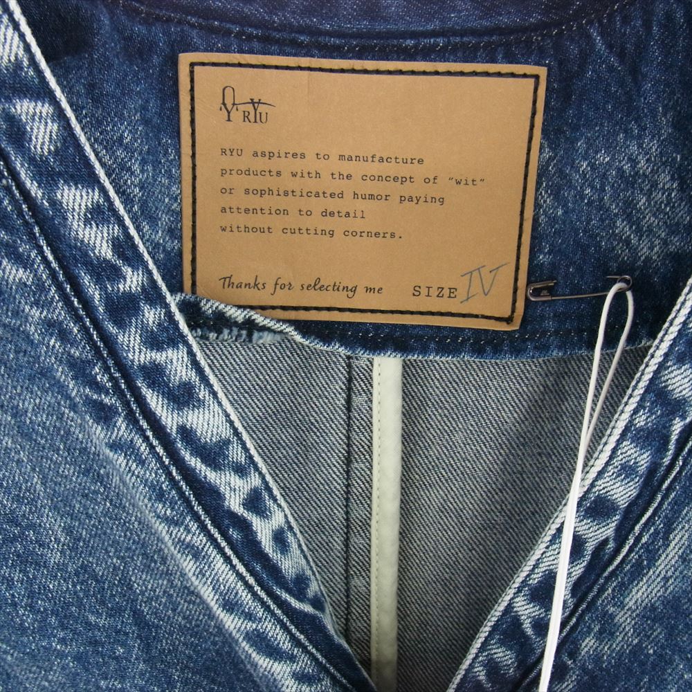 リュー s2314 Denim coat デニム コート ジャケット インディゴブルー系 4【極上美品】【中古】