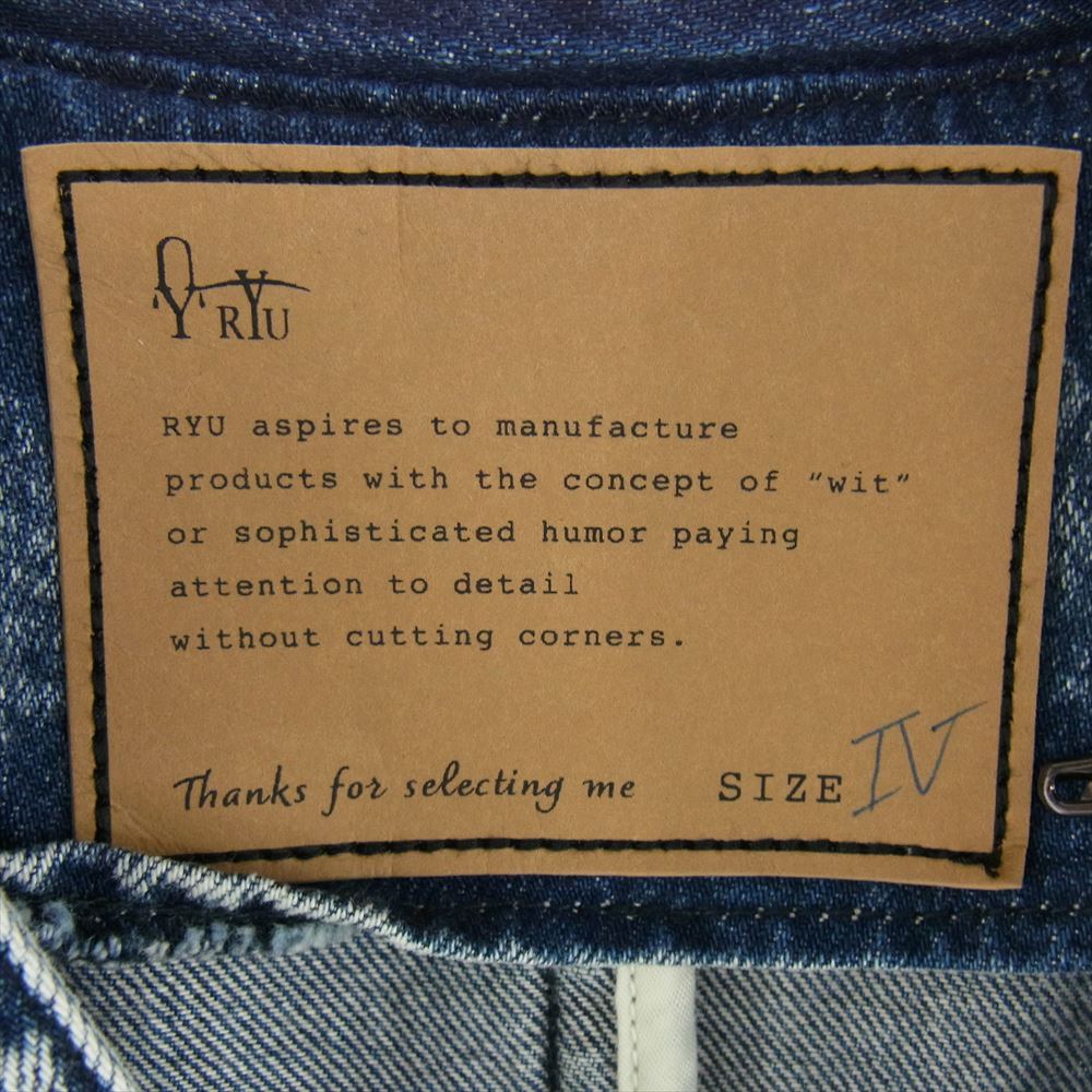 リュー s2314 Denim coat デニム コート ジャケット インディゴブルー系 4【極上美品】【中古】