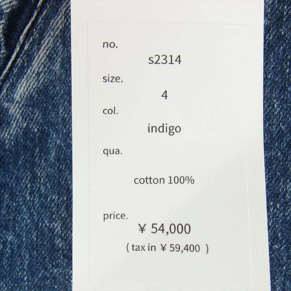 リュー s2314 Denim coat デニム コート ジャケット インディゴブルー系 4【極上美品】【中古】