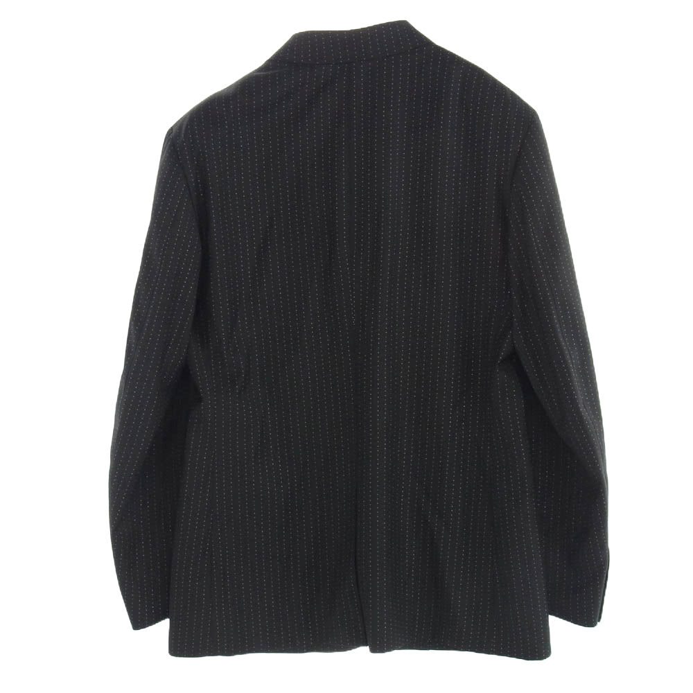 WACKO MARIA ワコマリア 23AW WMGP-DOGDAYS-SU00-A 店舗限定 GLITTER STITCH STRIPE 2B UNCONSTRUCTED JACKET GUILTY PARTIES CLOTH DORMEUIL ブラック系 L【新古品】【未使用】【中古】
